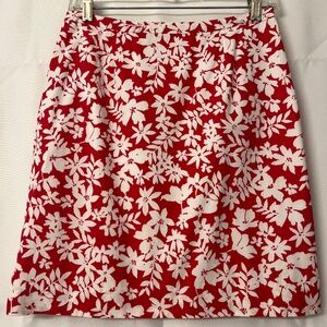 Petite Sophisticate Summer Print Skirt 6P Women 100% Cotton